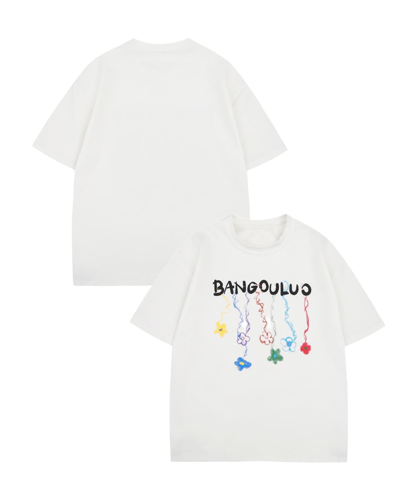 カラフルフラワーチャームTシャツ