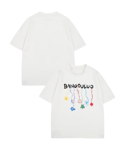 カラフルフラワーチャームTシャツ