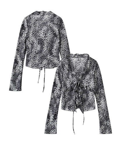 HOOK for girls　レオパード柄シアートップス