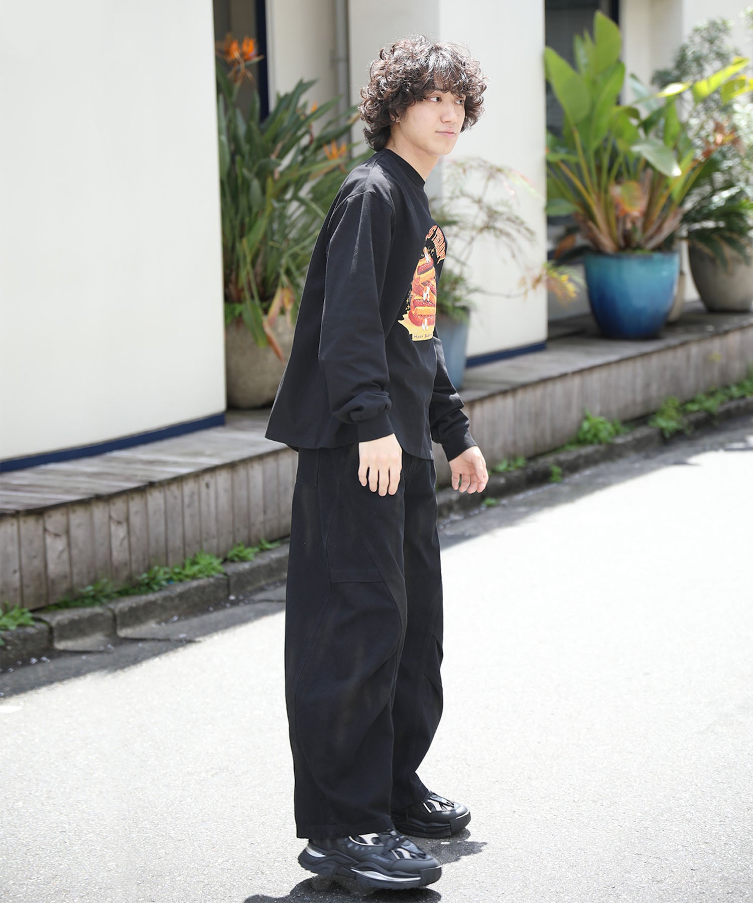 HOOK -select- Military Paint Volume Switching Curve Work Pants