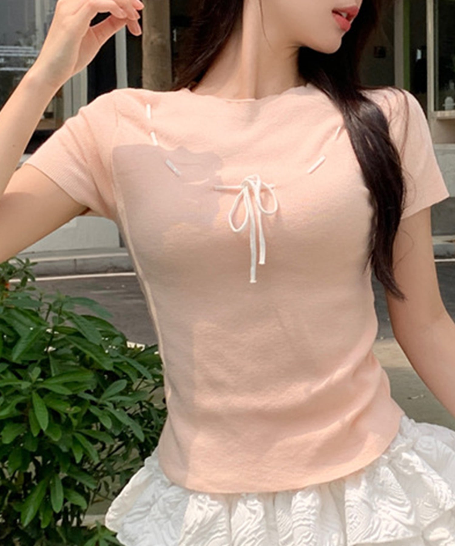 【Jasmine】リボンニットトップス