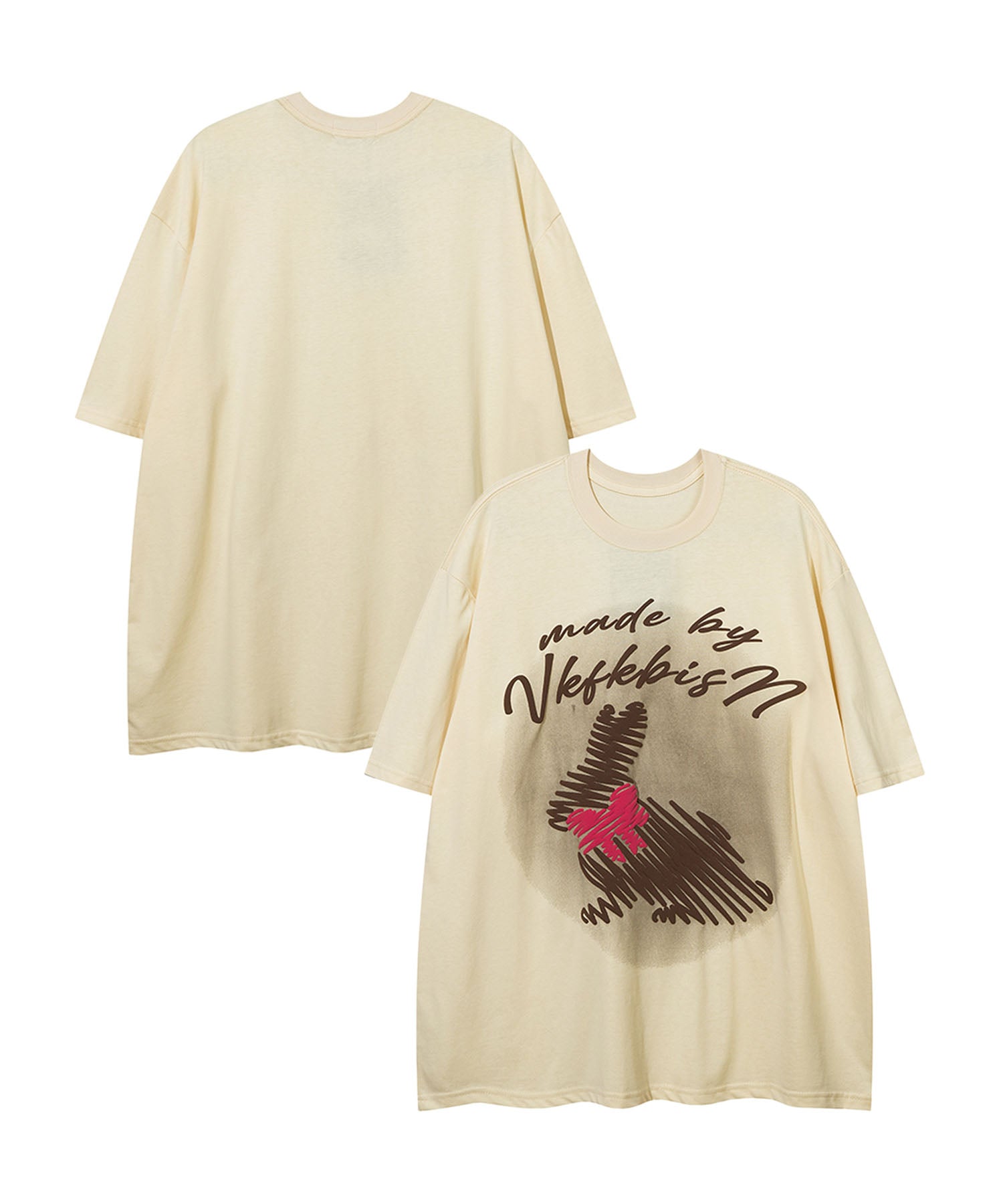 シャドウラビットプリントTシャツ