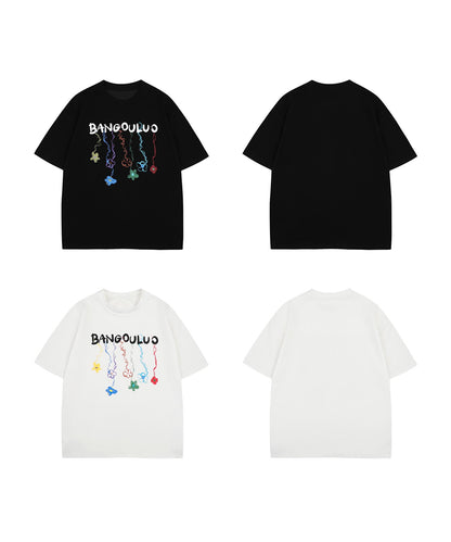 カラフルフラワーチャームTシャツ