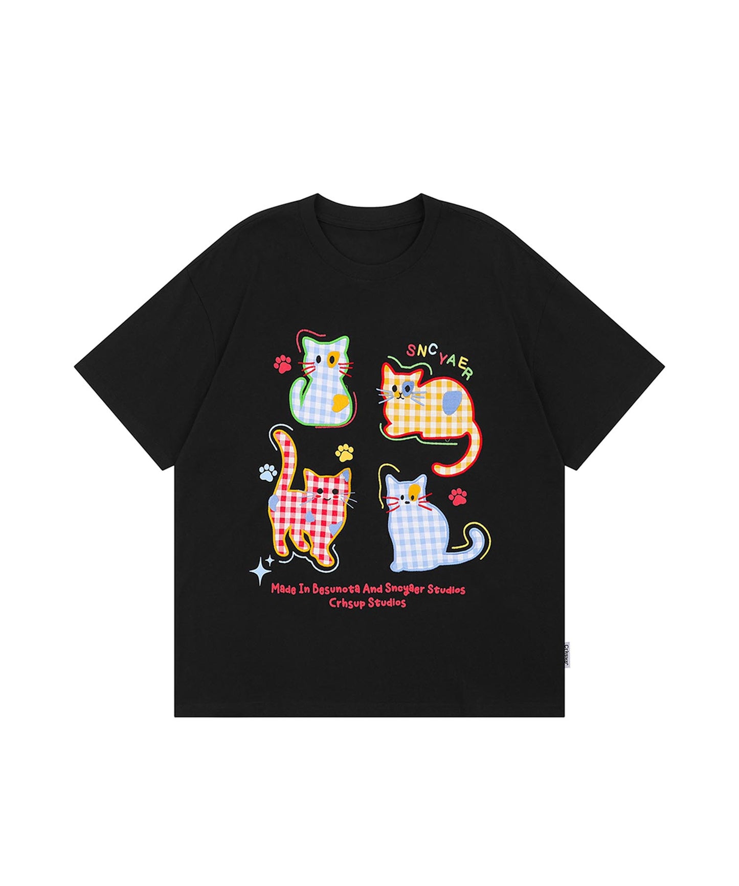 チェックキャットTシャツ