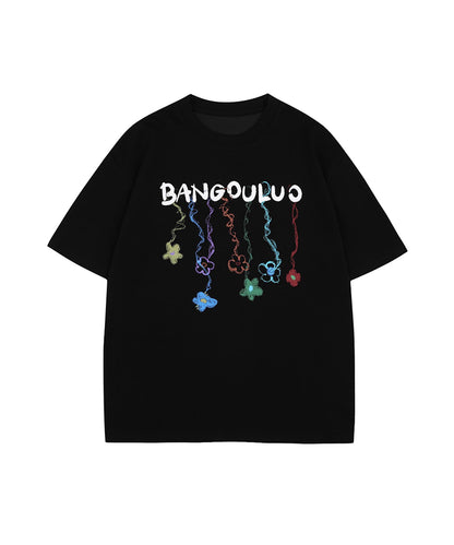 カラフルフラワーチャームTシャツ