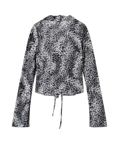 HOOK for girls　レオパード柄シアートップス