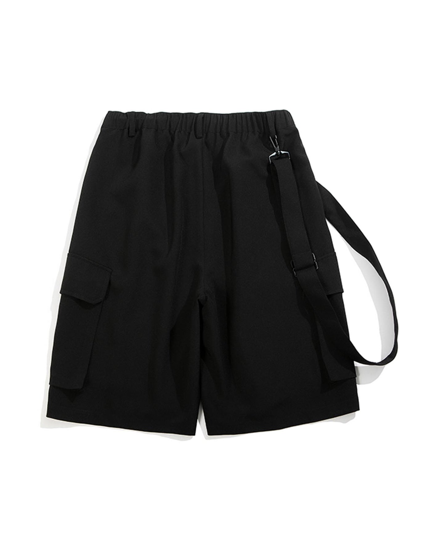 サスペンダー付きカーゴハーフパンツ