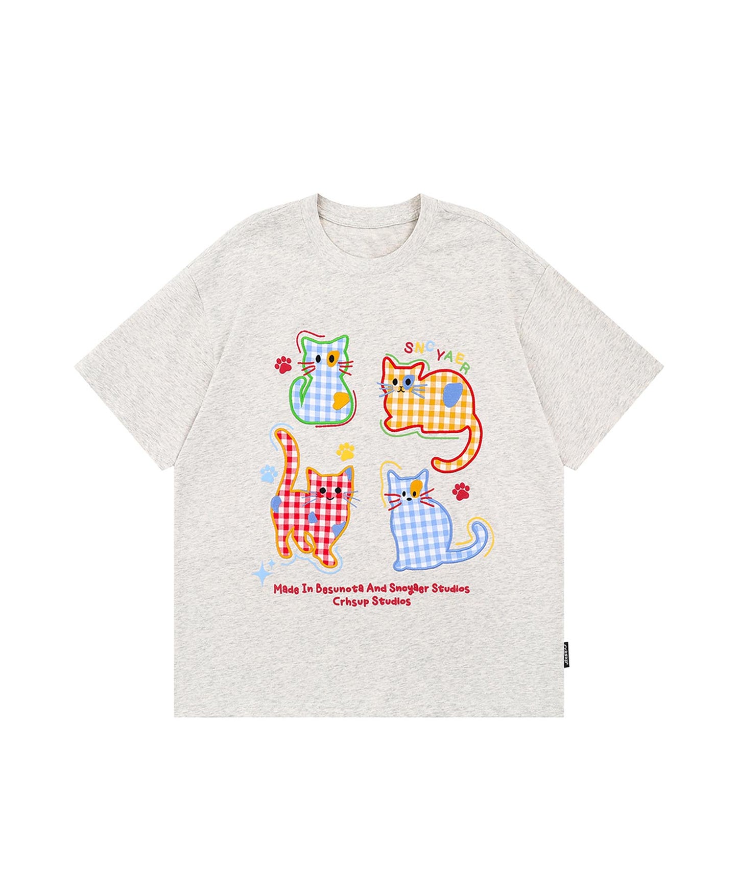 チェックキャットTシャツ