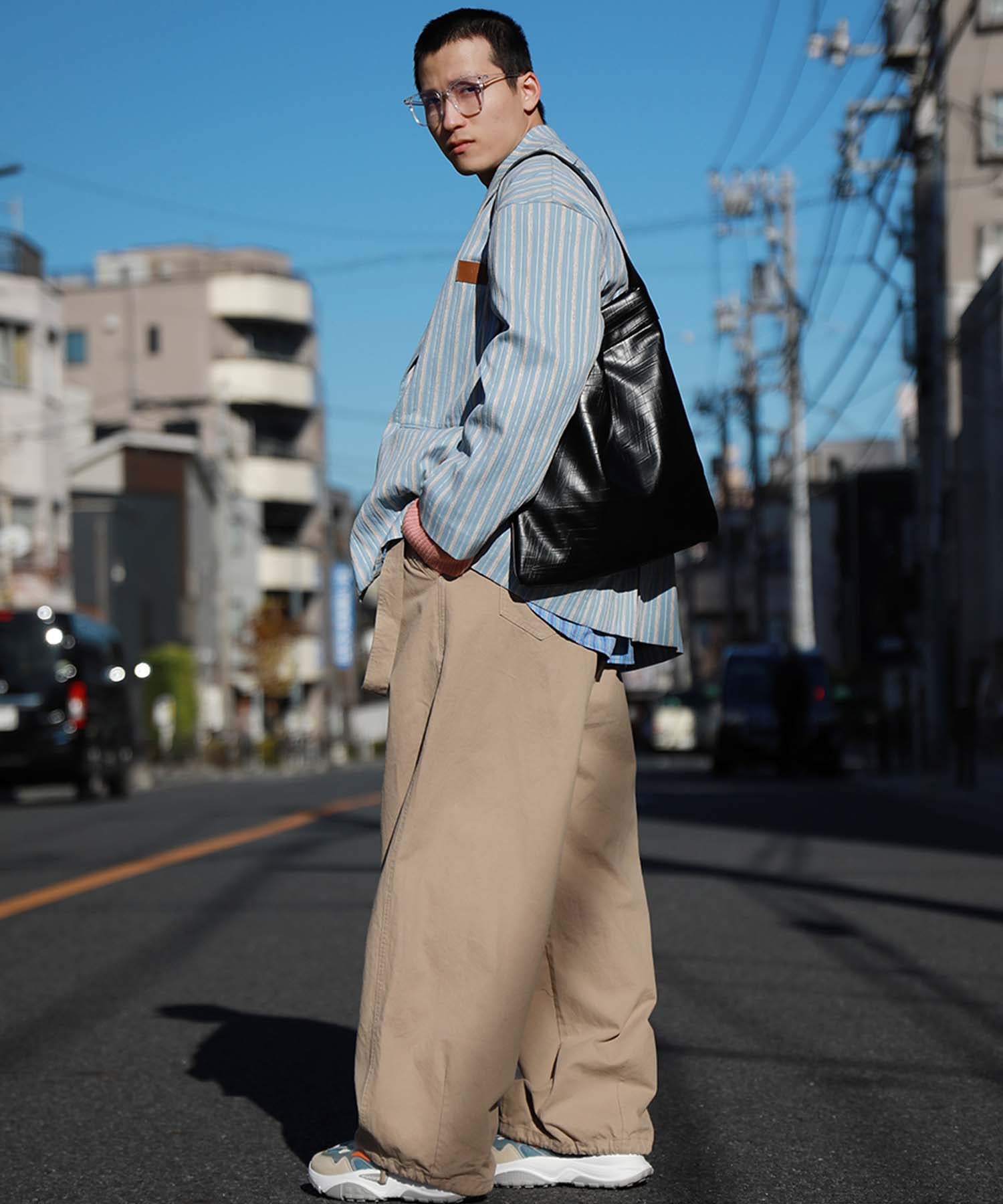 HOOK -original-　レトロ調ストライプ柄テーラードジャケット