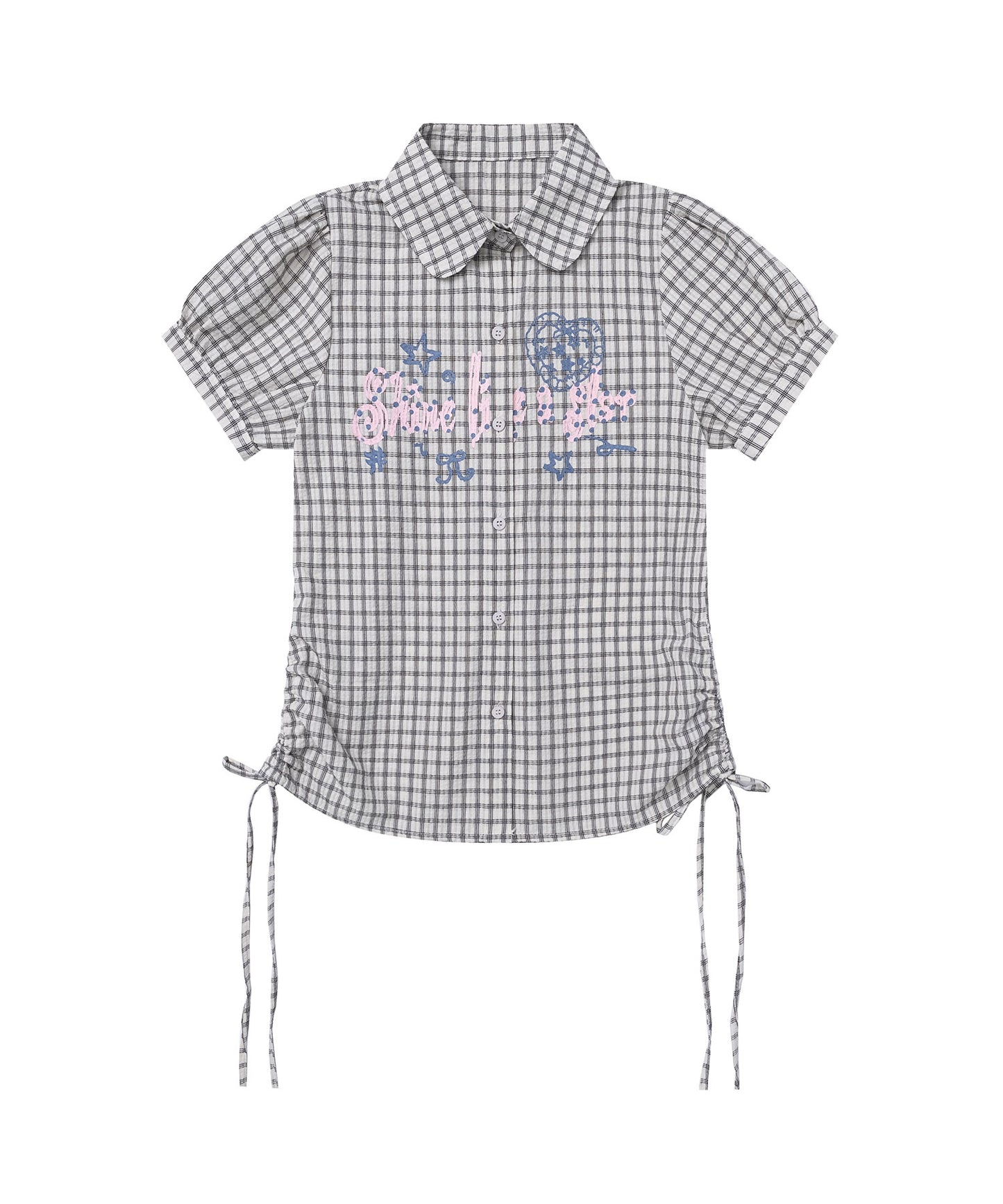 HOOK for girls　サイドシャーリングチェックシャツ