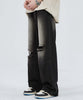 【aimoha neo】Grunge Ripped Wide-Leg Jeans