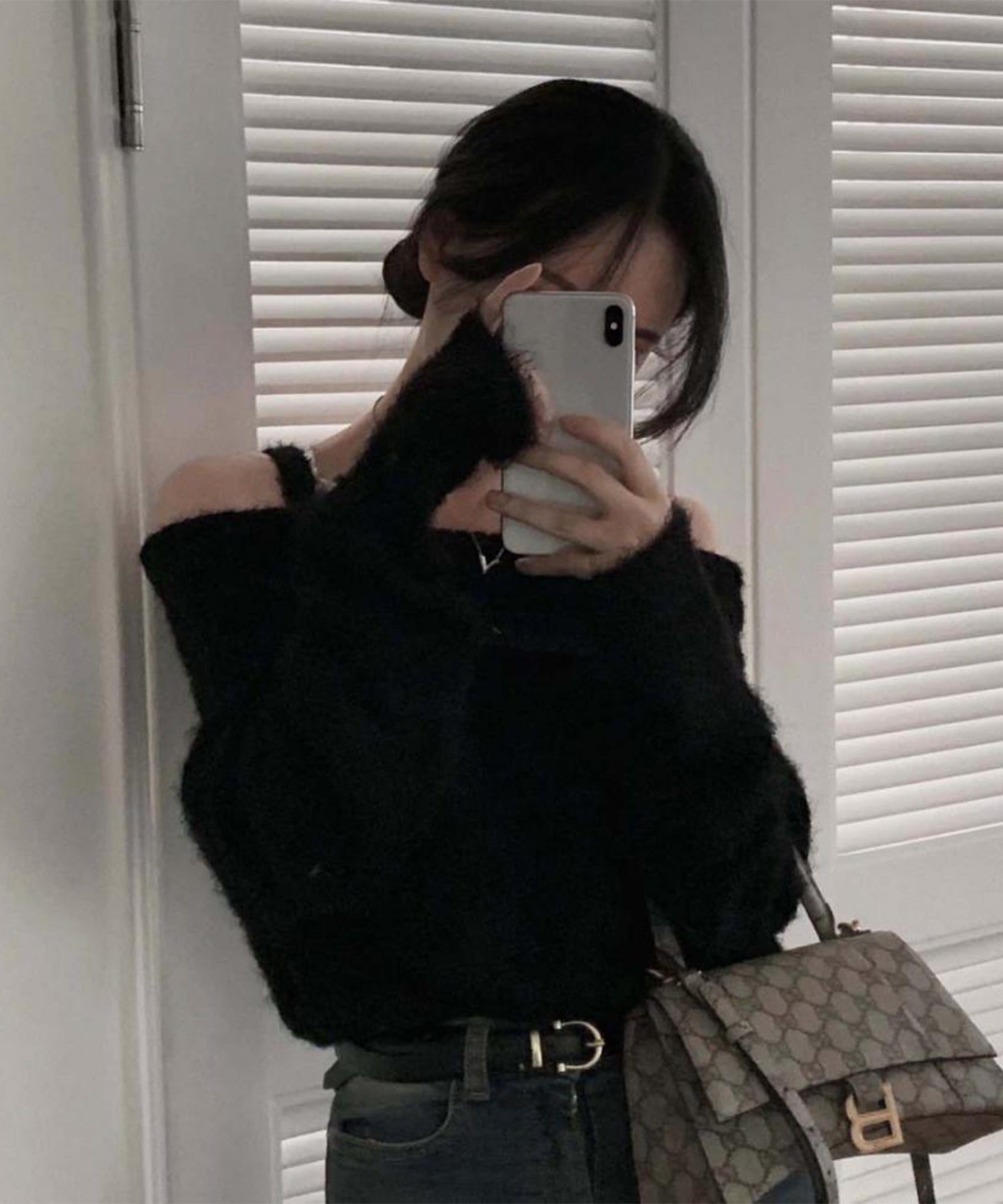 【Jasmine】オフショルダーニットプルオーバー