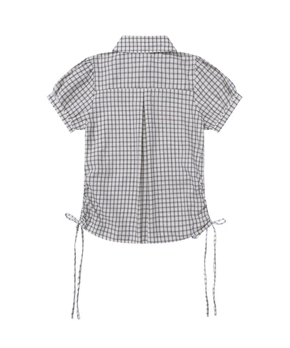 HOOK for girls　サイドシャーリングチェックシャツ