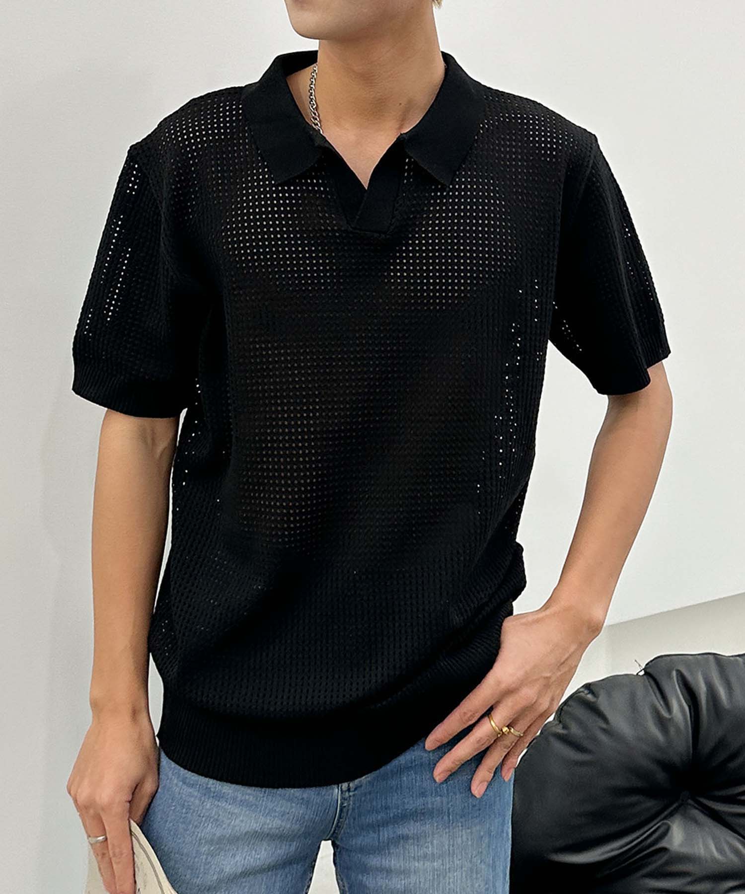 aimoha men Sheer Light Polo Top