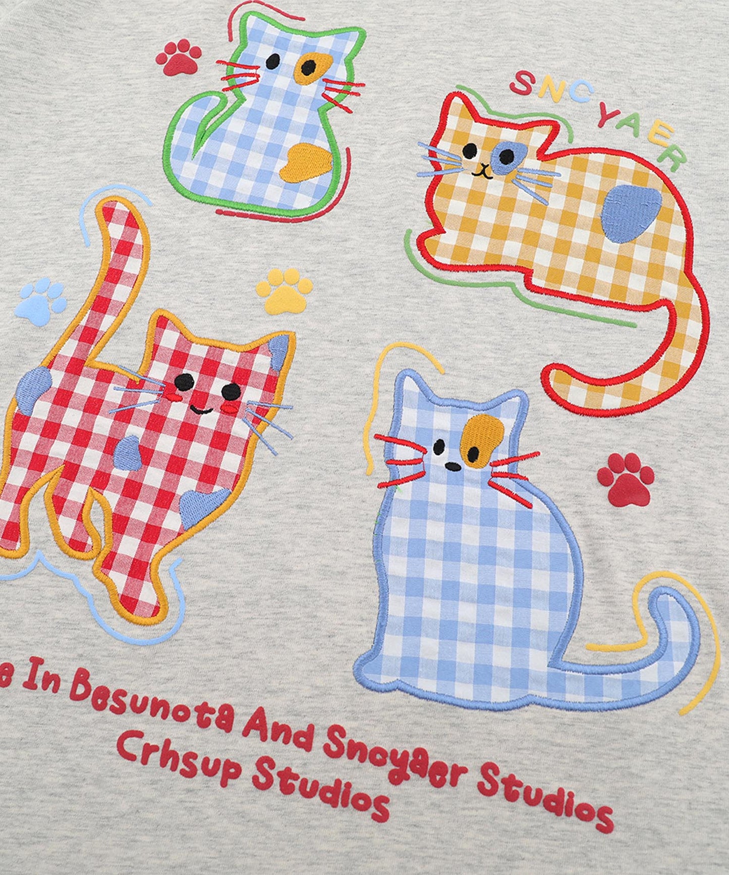 チェックキャットTシャツ