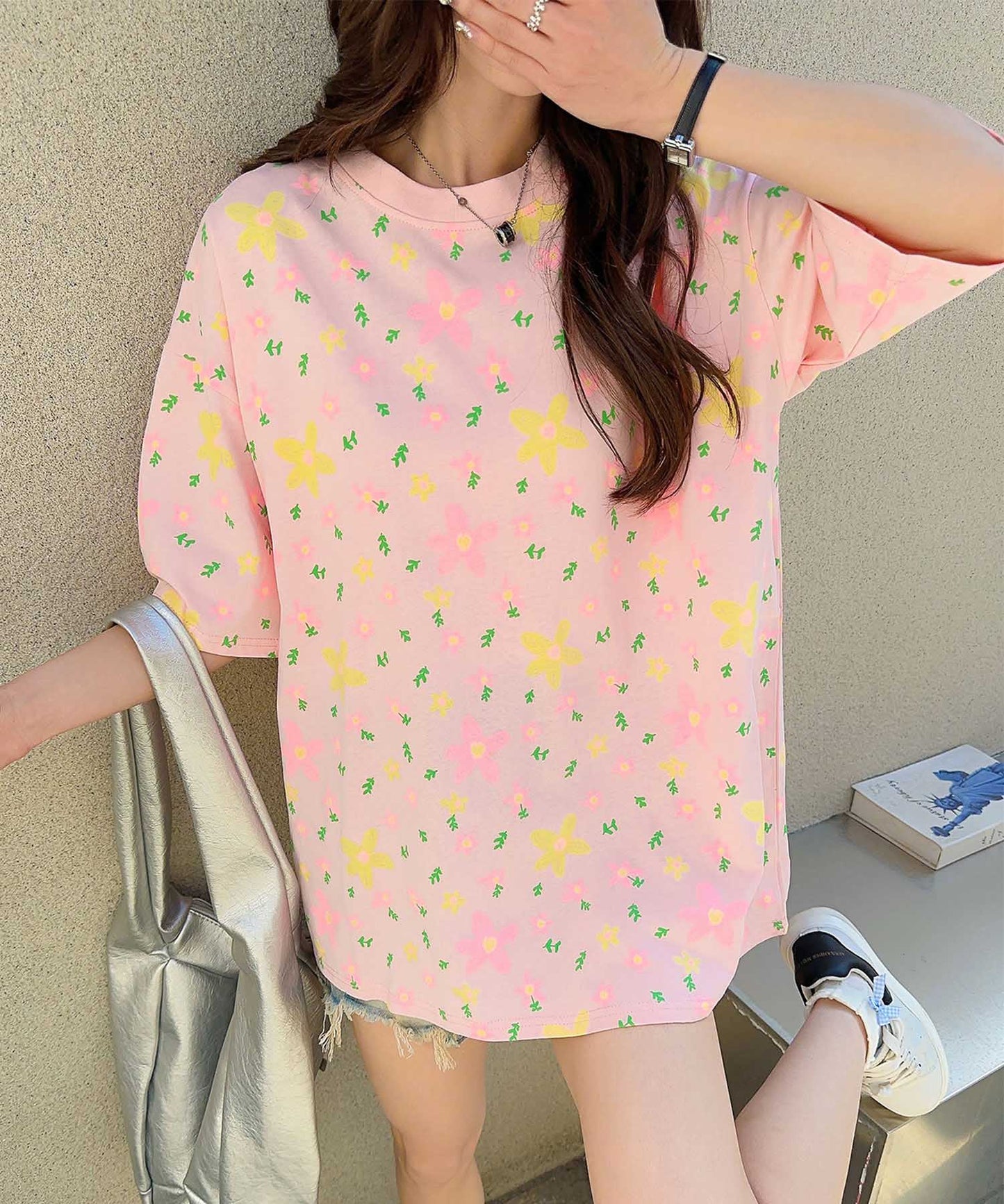 【HOOK】for girls カラフルポップアートTシャツ