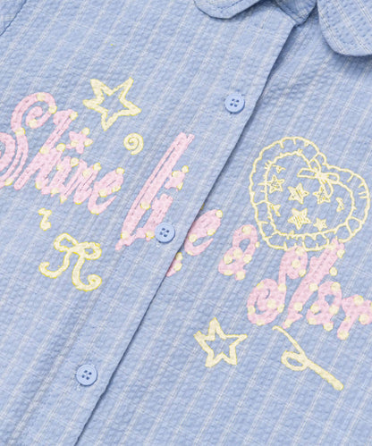HOOK for girls　サイドシャーリングチェックシャツ