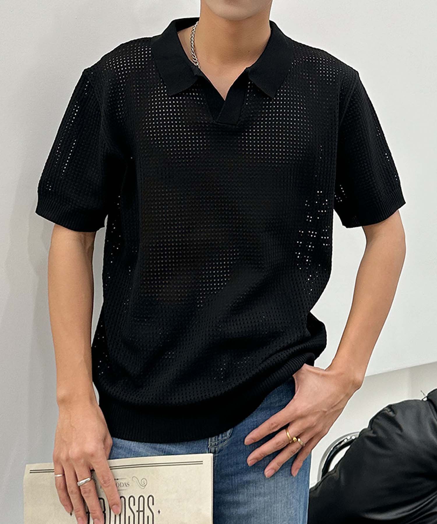 aimoha men Sheer Light Polo Top