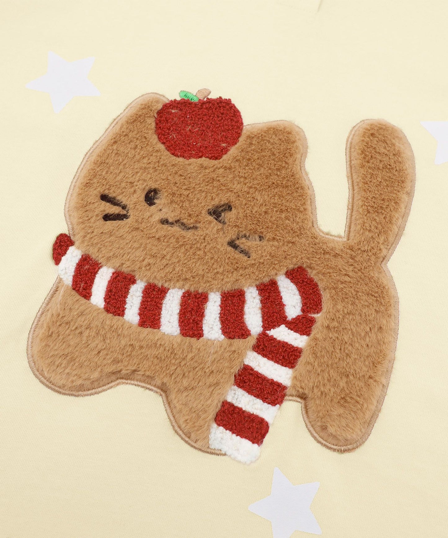 ふわふわネコ刺繍 半袖ポロシャツ (SS)