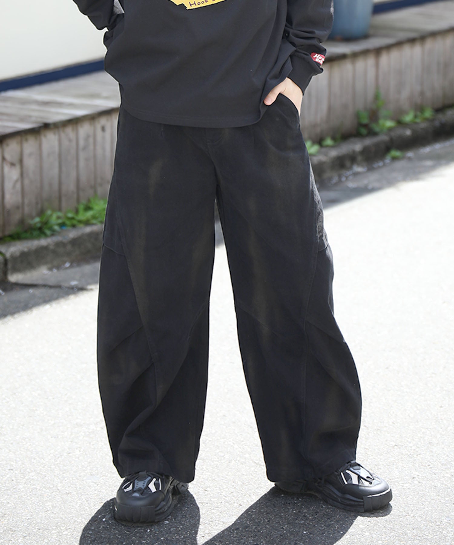 HOOK -select- Military Paint Volume Switching Curve Work Pants