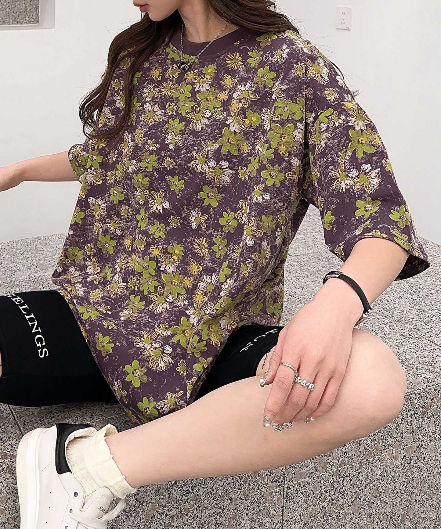 【HOOK】for girls デュアルムードプリントTシャツ