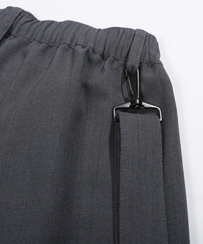 サスペンダー付きカーゴハーフパンツ