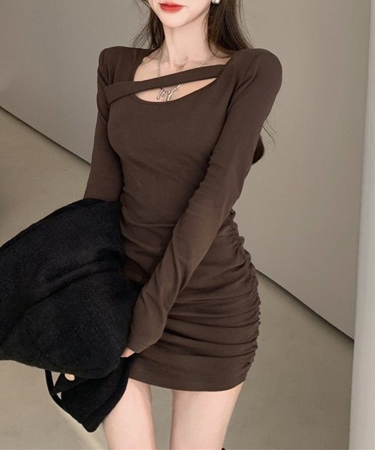 【Jasmine】アシンメトリーカットソンワンピース