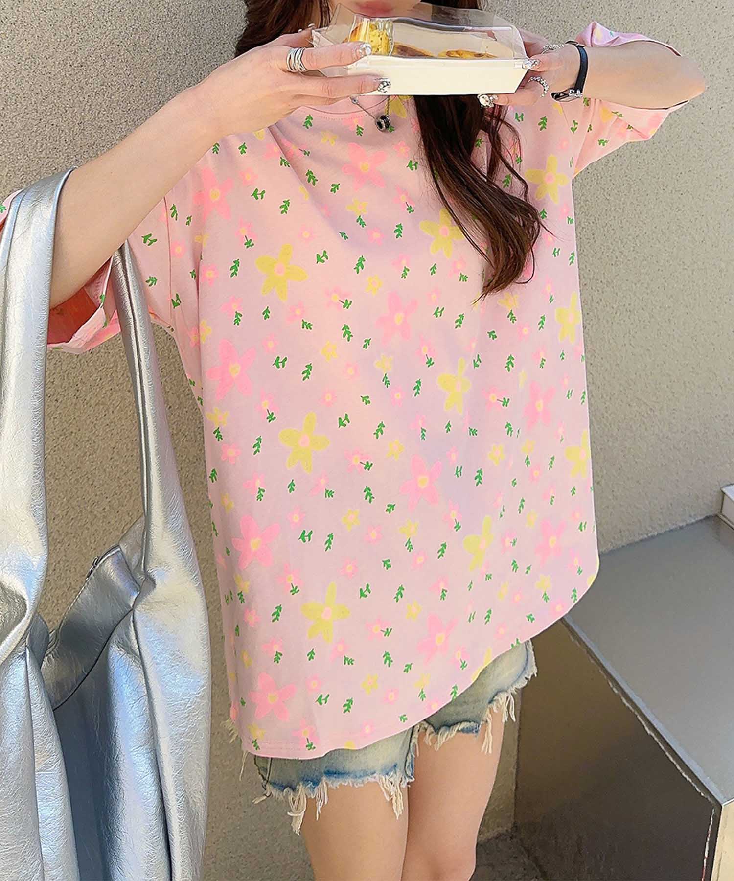 【HOOK】for girls カラフルポップアートTシャツ