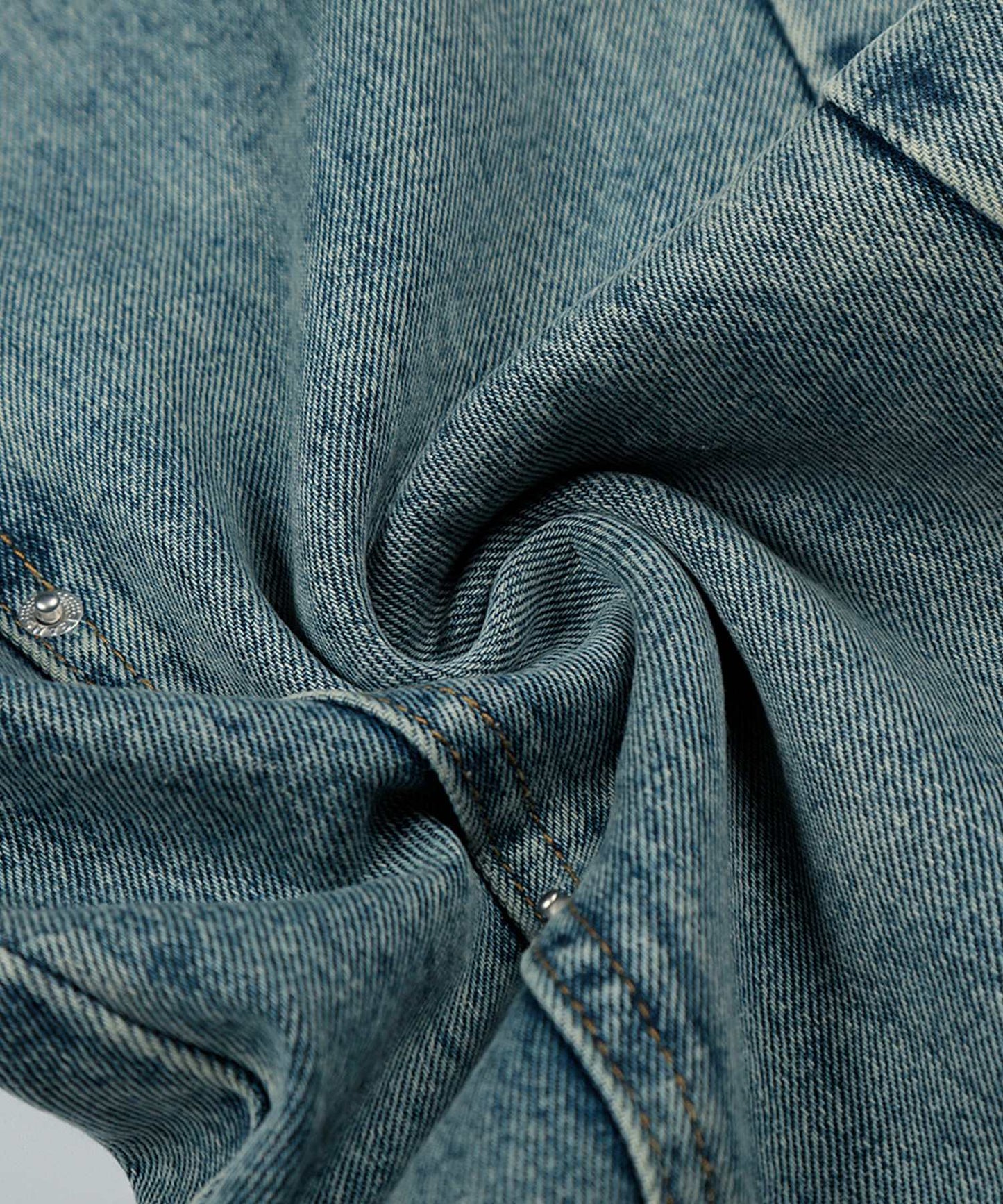 HOOK -select- 　レイヤードウエストデザイン ワイドデニムパンツ