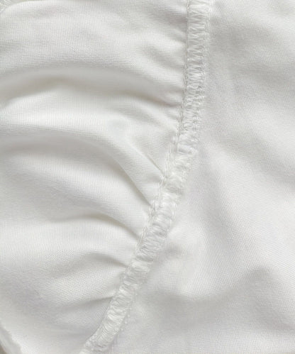 HOOK for girls　透かし編みレース切り替え半袖ニットTシャツ