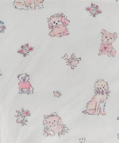 HOOK for girls　透かし編みレース切り替え半袖ニットTシャツ