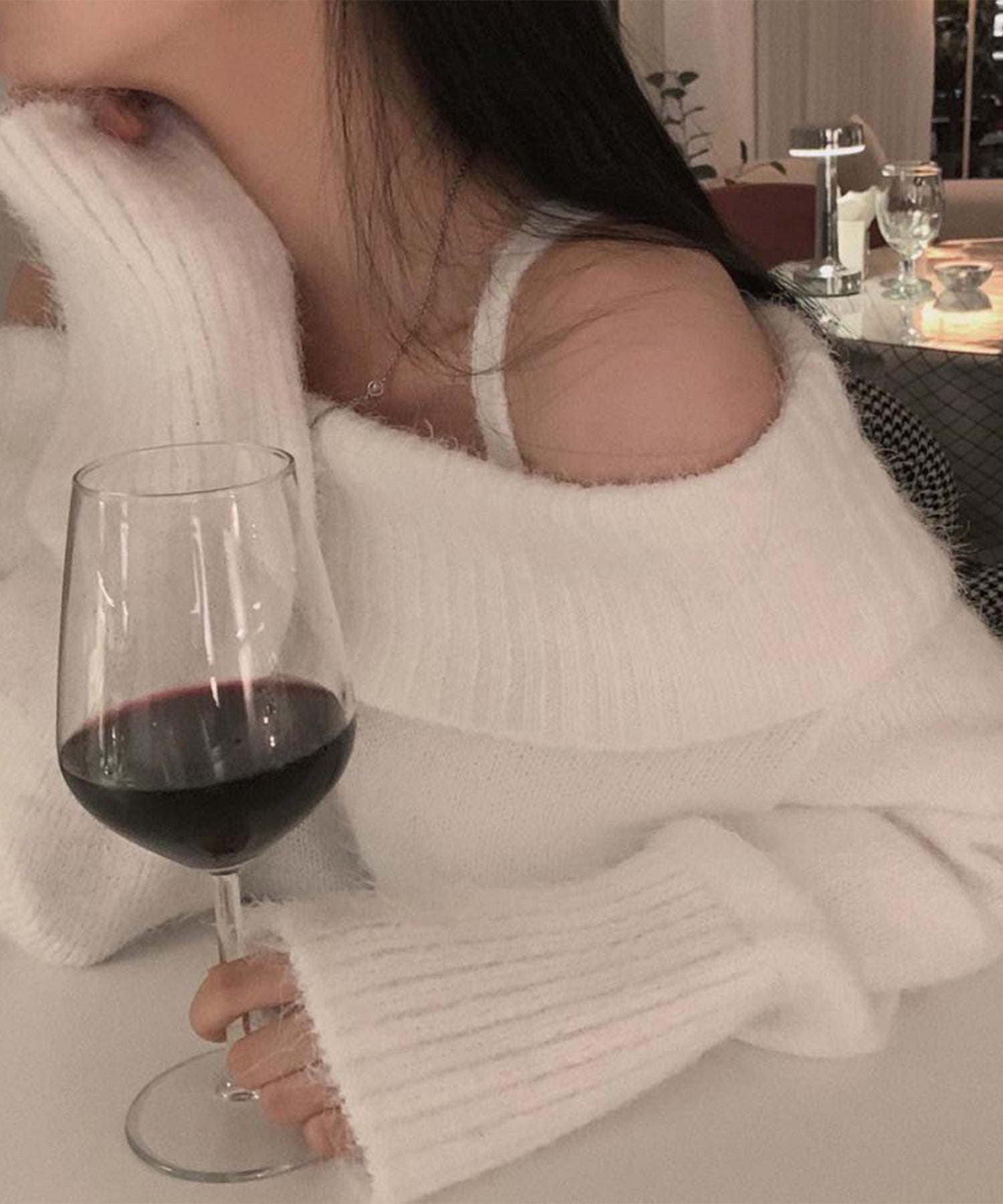 【Jasmine】オフショルダーニットプルオーバー