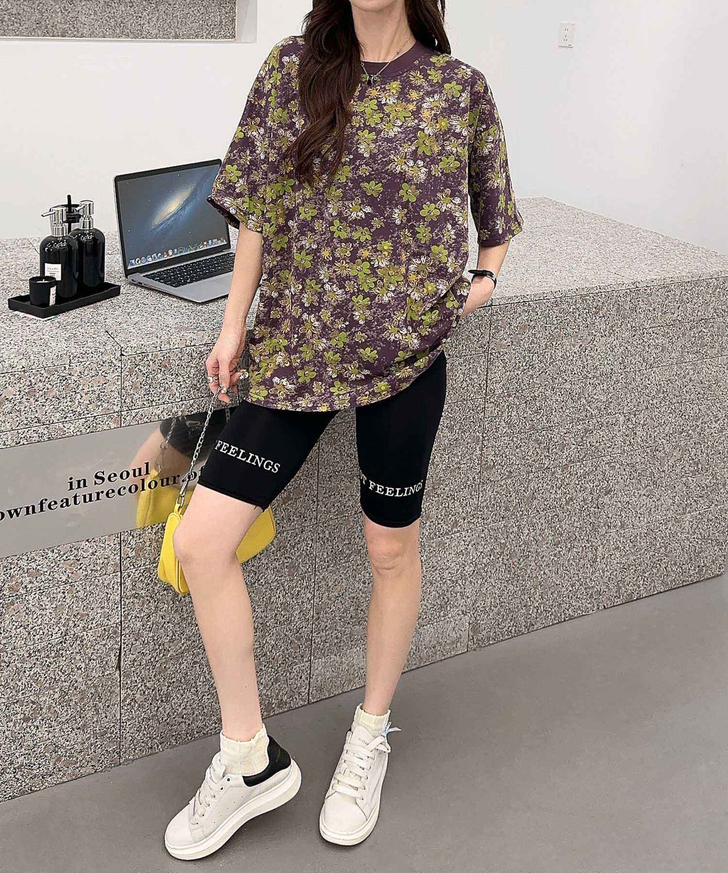 【HOOK】for girls デュアルムードプリントTシャツ