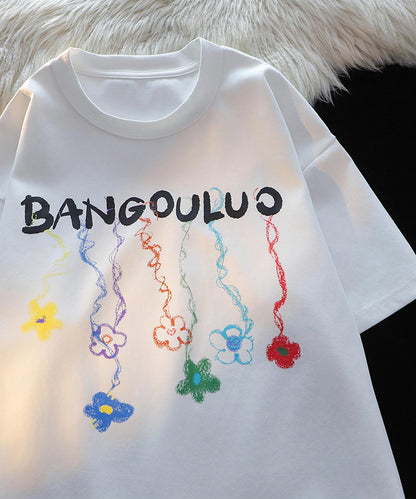 カラフルフラワーチャームTシャツ