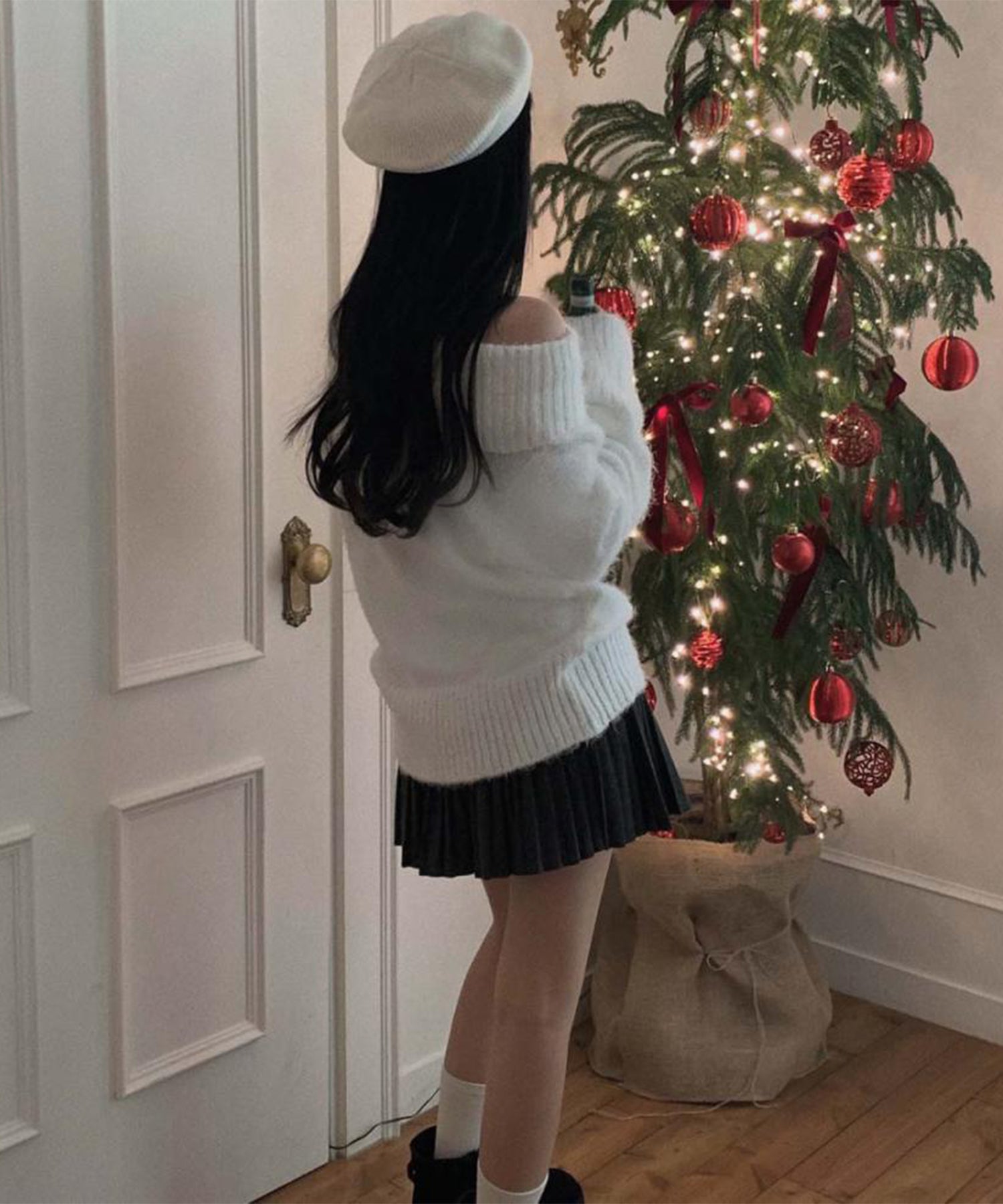 【Jasmine】オフショルダーニットプルオーバー