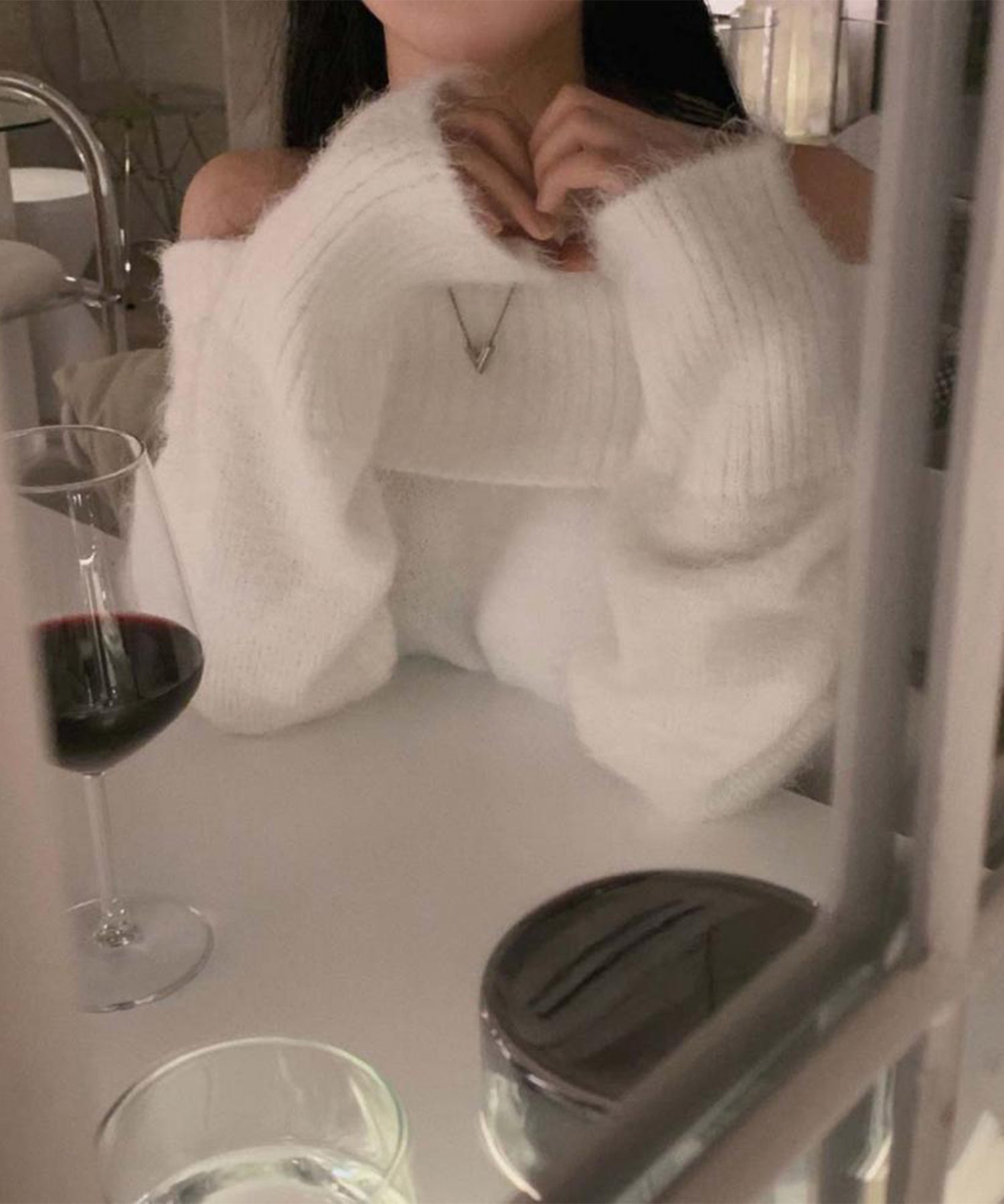 【Jasmine】オフショルダーニットプルオーバー