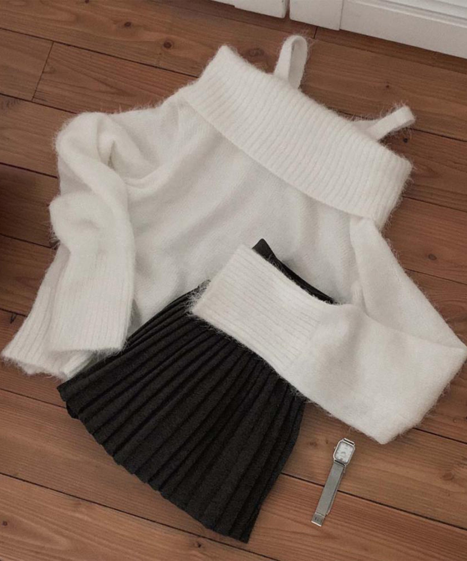 【Jasmine】オフショルダーニットプルオーバー