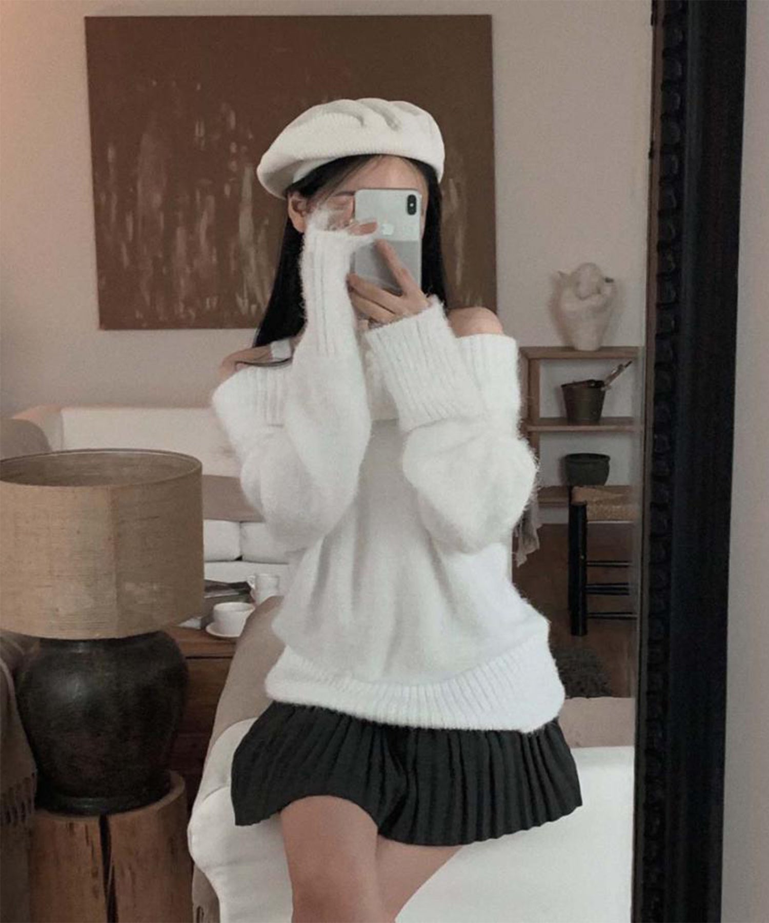 【Jasmine】オフショルダーニットプルオーバー