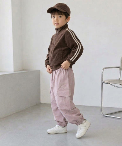 【aimoha KIDS】【90-130cm】ワイドカーゴジョガーパンツ