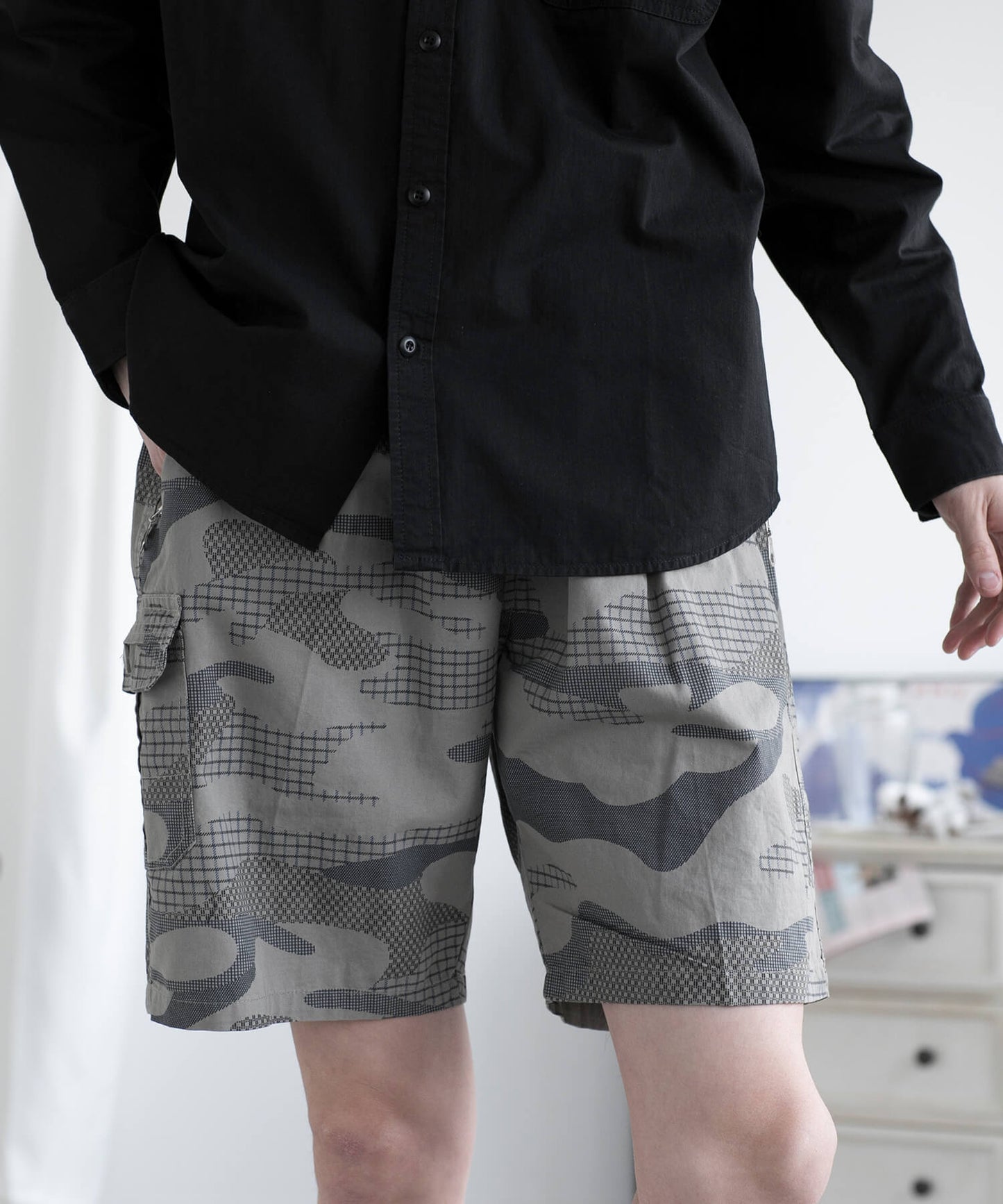 【aimoha MEN】MULTI POCKET CARGO SHORTS マルチポケットカーゴショーツ