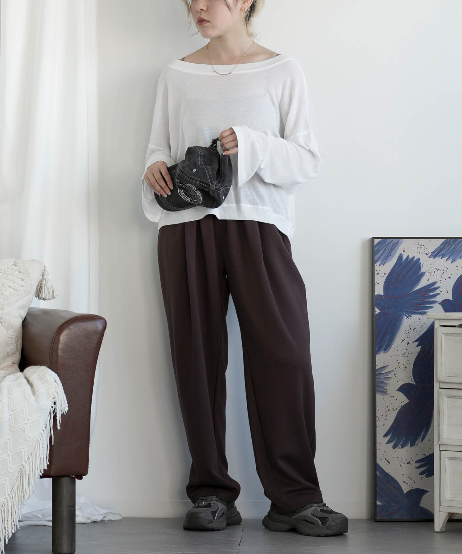 ウエストゴムスウェットパンツ