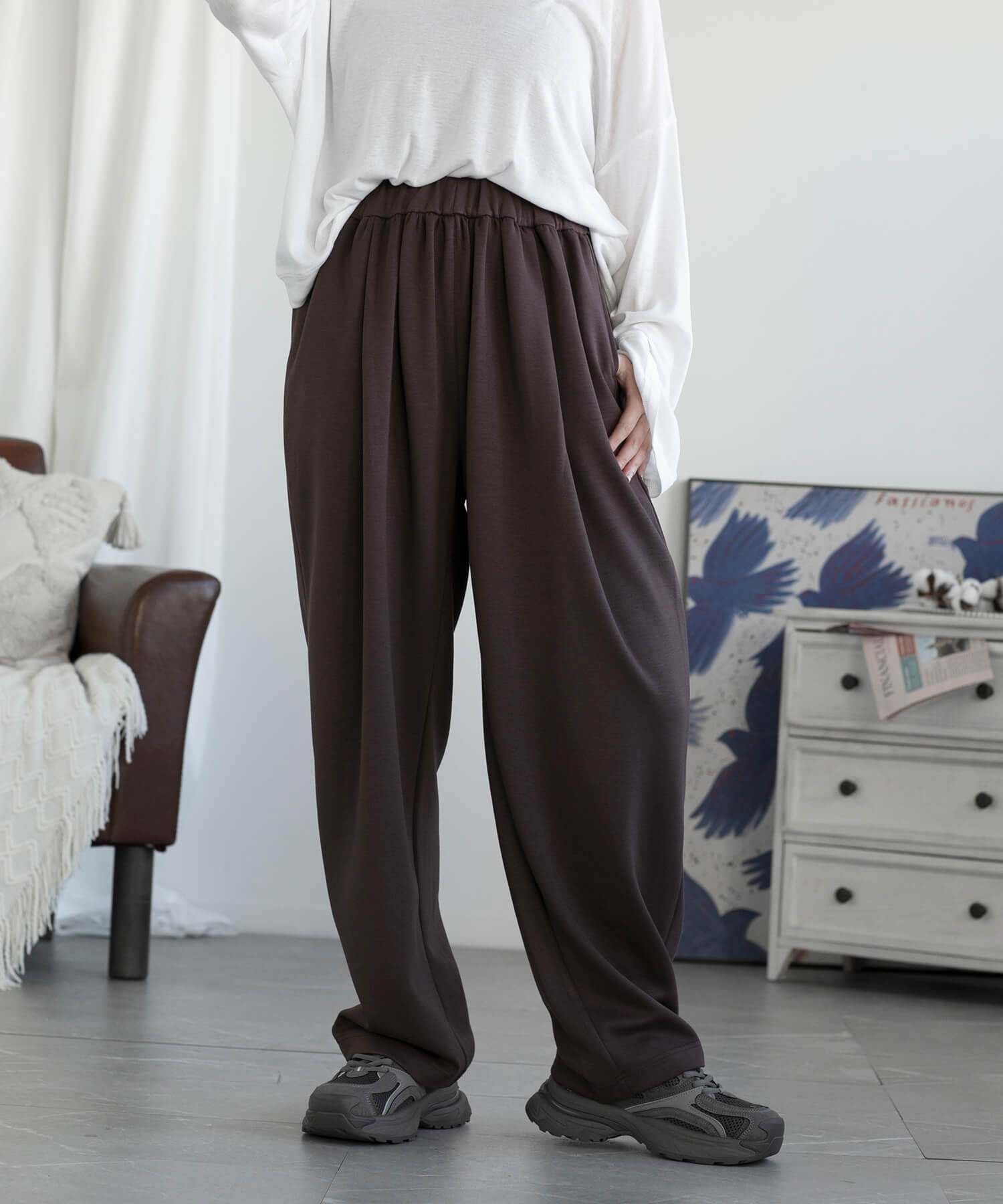 ウエストゴムスウェットパンツ
