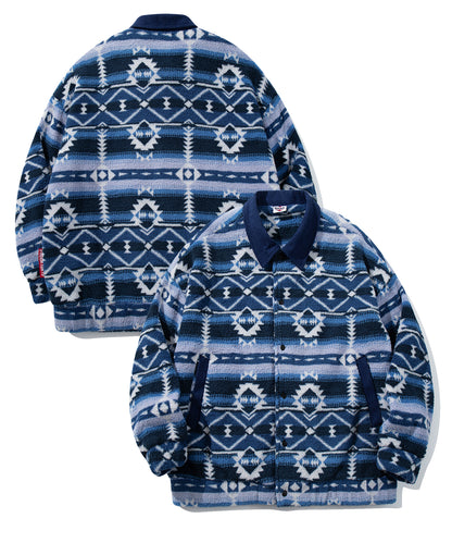 HOOK -original-　民族風幾何学模様ボアジャケット