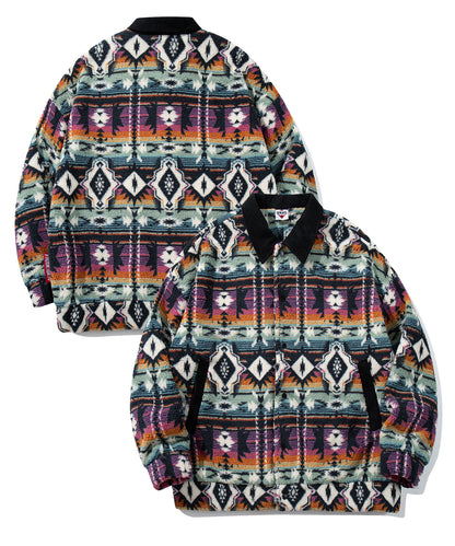 HOOK -original-　民族風幾何学模様ボアジャケット