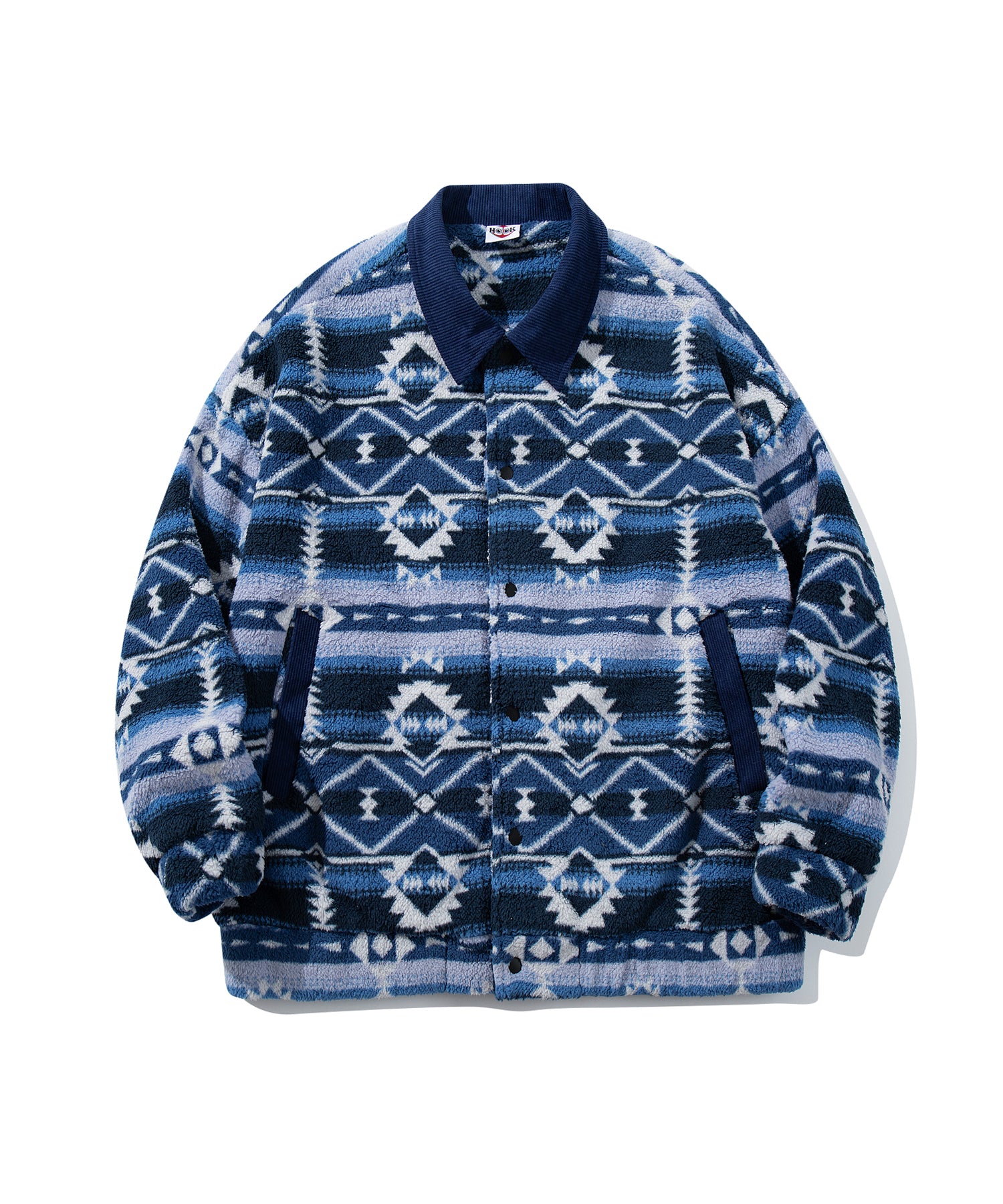 HOOK -original-　民族風幾何学模様ボアジャケット