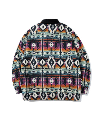 HOOK -original-　民族風幾何学模様ボアジャケット