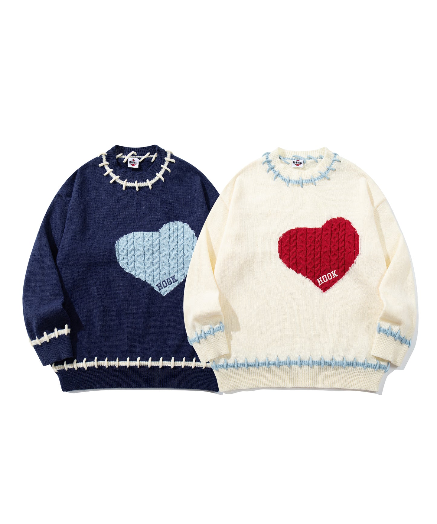 HOOK -original-　ハートジャカードニットプルオーバー