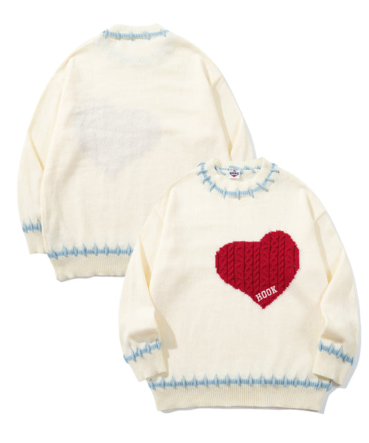 HOOK -original-　ハートジャカードニットプルオーバー
