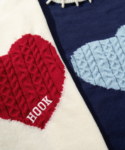 HOOK -original-　ハートジャカードニットプルオーバー