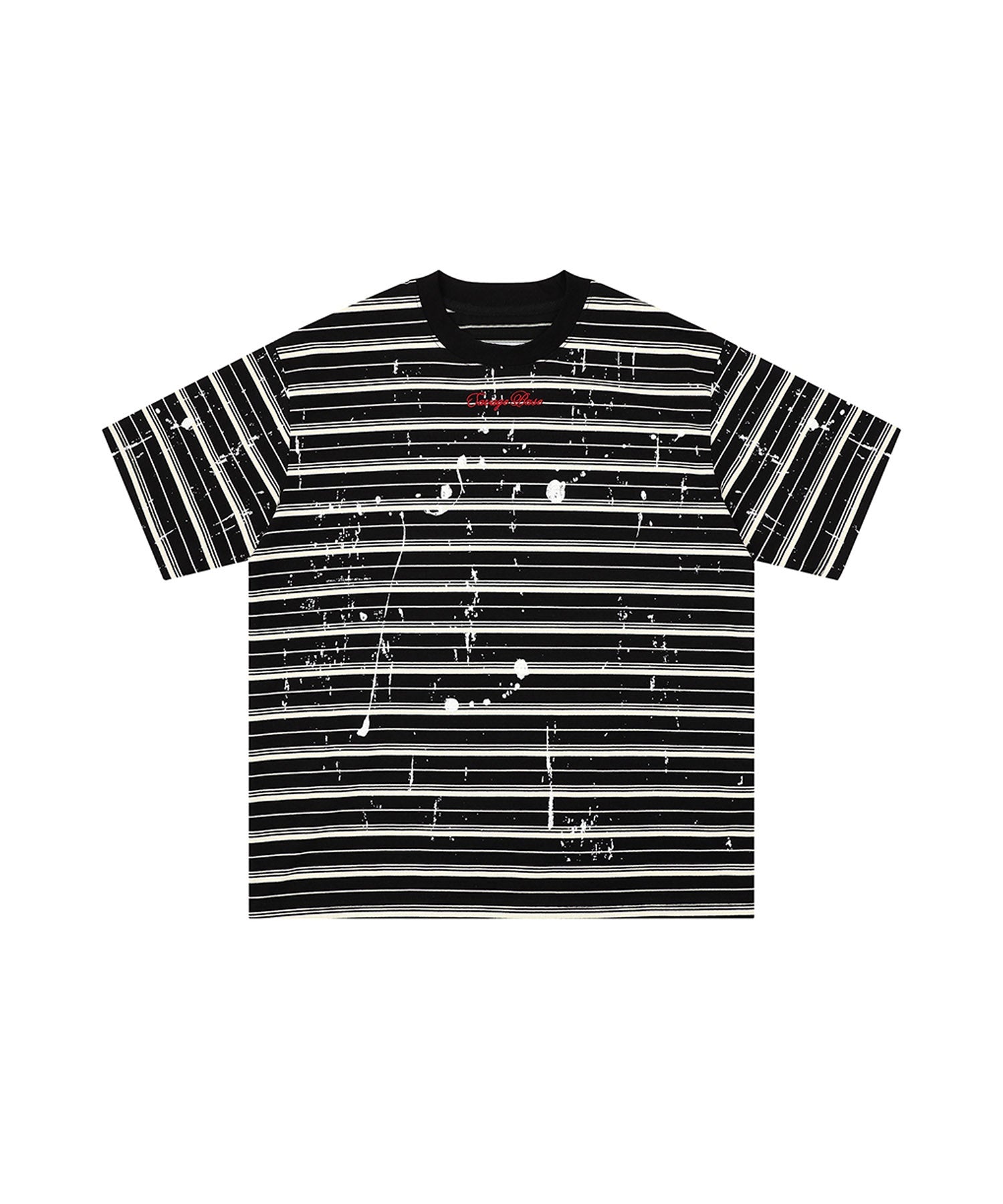 HOOK ペイントスプラッシュ × ボーダー 半袖 Tシャツ (SS)